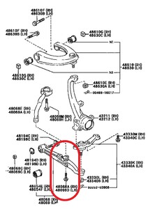 Болт подвески - JZX100, JZX110, JCG10, GXE10, JZS151, JZS171 Передний/Низ - под косой+прямой рычаг, пара, 2WD - 90105-16053 - 