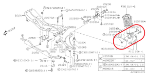 Болт-эксцентрик -  Передний - BE, BH, BL, BP, SF, SG, пара - 20540AA090 - 